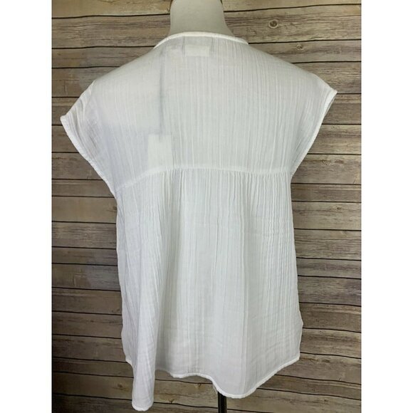 Rachel Zoe NWT Medium Peasant Top Embroidered Boho - Picture 6 of 11